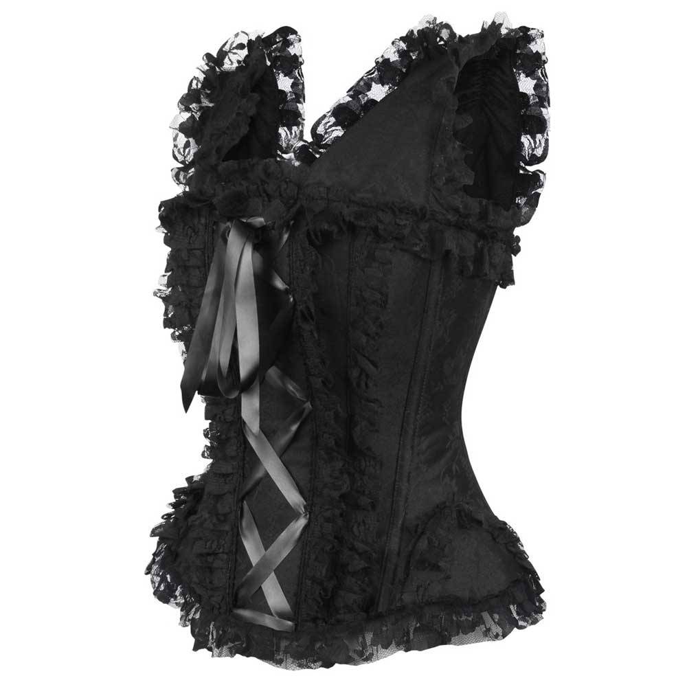Attitude Corsets - Lahelin Vollbrust Korsett - Schwarz